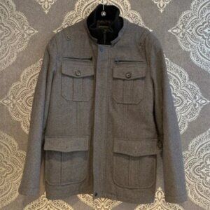GUESS Men’s Medium Wool Military Coat